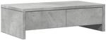 vidaXL Monitorst&auml;nder mit Schubladen Betongrau 50x27x15 cm 854664