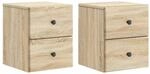 vidaXL Wandmontierter Nachttisch 2 Stk Sonoma-Eiche 34,5 x 33 x 40 cm 899150