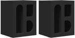 vidaXL Nachttisch 2 Stk Schwarz 40 x 35 x 50 cm Holzwerkstoff 891247
