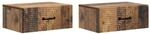 vidaXL Wandmontierter Nachttisch 2 Stk Altholz 49 x 34,5 x 20 cm 898632