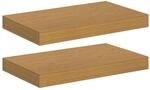 vidaXL Wandregal 2 Stk Beige 40 x 23,5 x 4 cm Holzwerkstoff 42019984