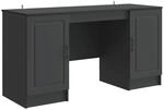 vidaXL Schreibtisch mit Regal Schwarz 142,5 x 50 x 75 cm Holzwerkstoff 3414640