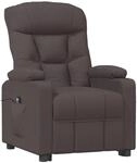 vidaXL Relaxsessel Elektrisch Dunkelbraun Stoff 3098820