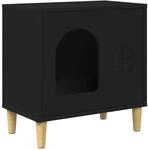 vidaXL Katzenhaus Schwarz 51 x 30 x 52 cm Holzwerkstoff 8000663