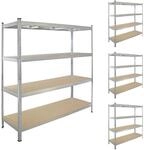 TRUTZHOLM 4x Schwerlastregal 180x160x60 cm Traglast 1000 kg Steckregal