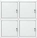 PROREGAL Mega Deal 4x Schlie&szlig;fachw&uuml;rfel Cubic HxBxT 35 x 35 x 35 cm Grau