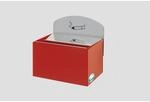 PROREGAL Robuster Wandascher Mit Schild 0,8 Liter HxBxT 20 x 20 x 12,5 cm...