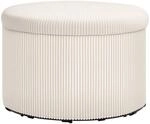 HOMCOM Sitzhocker mit Stauraum Hocker Deckel 60 x 60 x 41 cm Beige