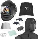 STAHLWERK Automatik Schwei&szlig;helm RAPTOR LED Kopflicht Und Schutzhaube