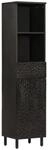 vidaXL Badschrank Schwarz 38x33x160 cm Massivholz Mango 356841