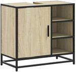vidaXL Badezimmer-Waschbeckenschrank Sonoma-Eiche 65 x 33 x 60 cm Holzwerkstoff