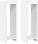 vidaXL Pflanzenst&auml;nder 2 Stk Wei&szlig; 30 x 30 x 100 cm Holzwerkstoff 899563