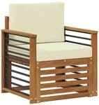 vidaXL Outdoor-Sofagarnitur mit Kissen Natur 71 x 63 x 73 cm 3436365
