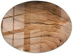 Tulup Tischplatte Nat&uuml;rliches Holzmuster Glas f&uuml;r Tischplatte 70x70 cm Braun