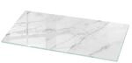 Tulup Tischplatte Marmoroberfl&auml;chenmuster Tischplatte 125x50 cm Wei&szlig; Tischplatte