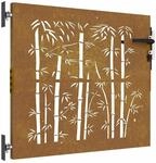 vidaXL Gartentor 85x75 cm Cortenstahl Bambus-Design 153232