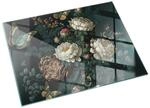 Tulup Glasplatte f&uuml;r Kamin Blumenmuster mit Schmetterlingen Bodenplatte Glas...