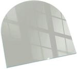 Tulup Glasplatte f&uuml;r Kamin Gr&uuml;n Funkenschutzplatte aus Glas Halbkreis 100x100...