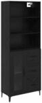 vidaXL Sideboard Wandmontiert 2 Stk Schwarz Eichen-Optik Holzwerkstoff 3416101