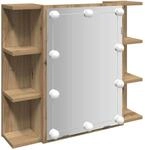 vidaXL Spiegelschrank mit LED Artisan Eichen-Optik 70x16,5x60 cm 857004