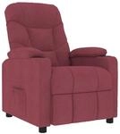 vidaXL Massagesessel Weinrot Stoff 339095