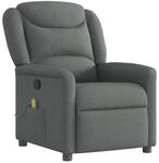 vidaXL Massagesessel Dunkelgrau Stoff 4015607