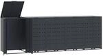 DELUKE M&uuml;lltonnenbox GORILO F&uuml;r 5 Tonnen Anthrazit 345x79x117cm Stahl