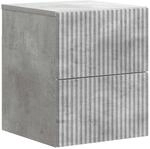 vidaXL Wandmontierter Nachttisch Betongrau 33 x 34,5 x 40 cm 898471