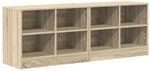 vidaXL Bettschrank 2 Stk Sonoma-Eiche 66 x 33 x 48 cm Holzwerkstoff 893725