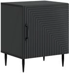 vidaXL Nachttisch Schwarz 43 x 34,5 x 50 cm Holzwerkstoff 894797