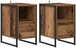 vidaXL Nachttisch 2 Stk Altholz 39,5 x 30 x 50 cm Holzwerkstoff 886663