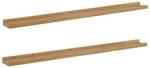 vidaXL Wandregal mit Regal 2 Stk Braun 100 x 9 x 3 cm Holzwerkstoff 42020014