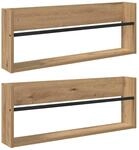 vidaXL Magazinregal 2 Stk Artisan-Eiche 80 x 12 x 30 cm Holzwerkstoff 890815