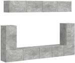 vidaXL TV-Schrankset Wandmontiert 5-Tlg Beton Grau Holzwerkstoff 3409090