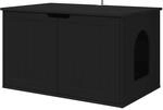 vidaXL Katzenhaus Schwarz 85 x 55 x 50,5 cm Holzwerkstoff 8000717