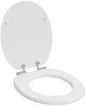 vidaXL Soft-Close Toilettensitz Wei&szlig; 44 x 38 cm MDF-Platte 42027172