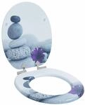 vidaXL Soft-Close Toilettensitz Grau 44 x 38 cm MDF-Platte 42027184