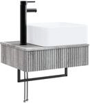 vidaXL Wandmontiertes Waschbecken Grau Sonoma 53 x 35 x 39 cm 890214