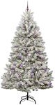vidaXL K&uuml;nstlicher Weihnachtsbaum Gr&uuml;n und Wei&szlig; 240 cm PVC und Metall 3395772
