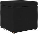 vidaXL Hocker Schwarz 41 x 41 x 40 cm Stoff und Pressholz 876745
