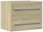 vidaXL Waschbeckenunterschrank Sonoma-Eiche 60x38,5x48cm Holzwerkstoff 856223