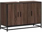 vidaXL Waschbeckenunterschrank Braun Eichen-Optik 90x33x60 cm 849273