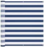 vidaXL Balkonsichtschutz Blau und Wei&szlig; 110 x 300 cm Oxford-Stoff 42030648