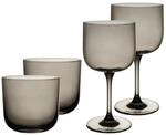 like. by Villeroy & Boch Like Glass Wein- und Wassergl&auml;ser Set 4-teilig Smoke