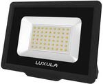 LUXULA LED Fluter 50W Strahler 3000K Warmwei&szlig; 5000lm Au&szlig;enstrahler Schwarz IP65