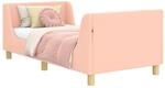 vidaXL Kinderbettgestell mit Kopfteil Rosa 80 x 160 cm Schafstoff 42010855