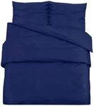 vidaXL Bettw&auml;sche-Set Marineblau 200x220 cm Baumwolle 136153