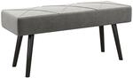 HOMCOM Polsterbank mit X-Muster in Samtoptik bis 120 kg 100 x 36 x 45 cm Grau