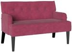 vidaXL Chesterfield Bank Weinrot 112 x 65,5 x 75 cm Samt 42019290