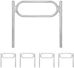 TRUTZHOLM 5x Fahrradanlehnb&uuml;gel 115 x 124 cm Stahl Durchmesser 60 mm Typ O